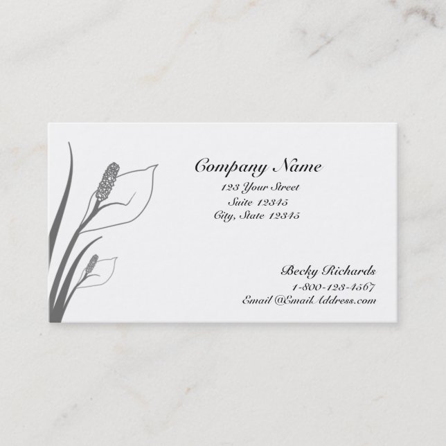 Cally Lilies Business Cards Visitenkarte (Vorderseite)