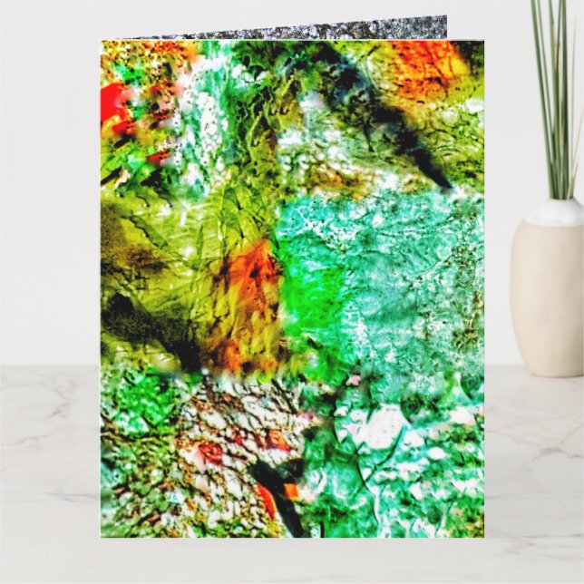 Calm abstract Folded Greeting Card,Smooth yellow  Karte (Vorderseite)