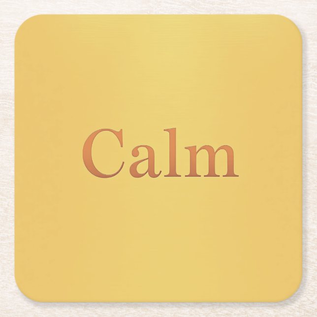 Calm Affirmation Square Untersetzer Set (Vorderseite)