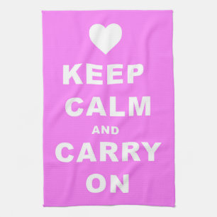 CALM AN CARRON AUF Pink behalten Geschirrtuch