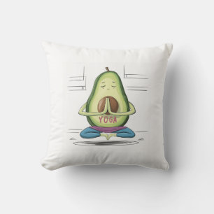 "Calm Avocado Yoga Pillow Design" Kissen