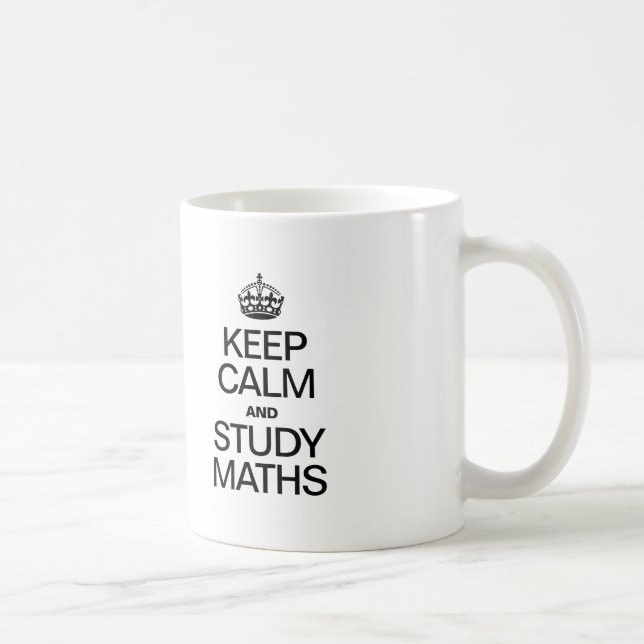 CALM behalt UND STUDY MATH Tasse (Rechts)