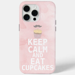 CALM behalten UND Cupcakes iPhone 5 Fall essen 15 Pro Max Hülle