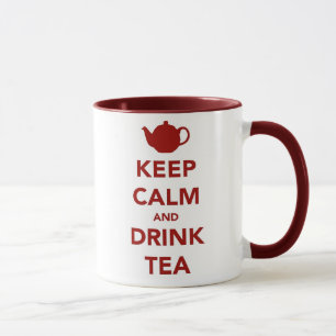 Calm behalten und Cuppa aufbrechen Tasse