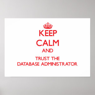 Calm behalten und dem Datenbankadministrator vertr Poster
