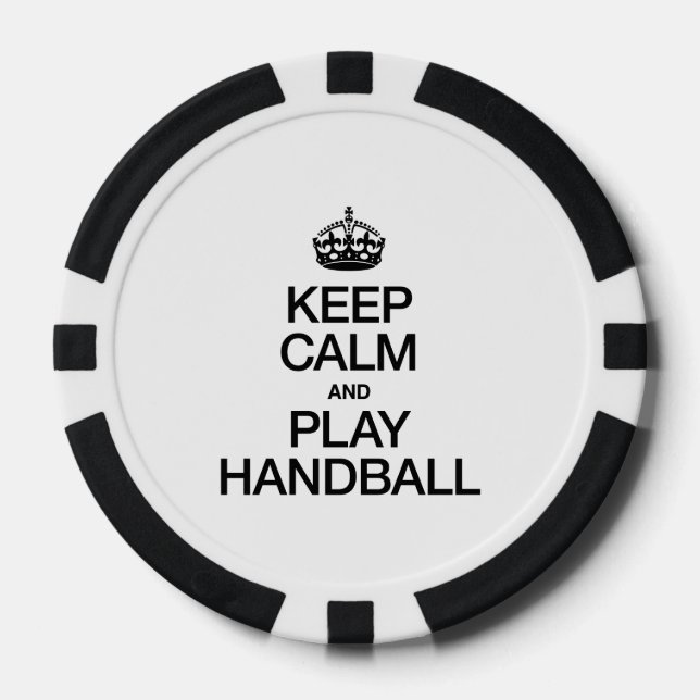 CALM behalten UND HANDBALL SPIELEN Pokerchips (Vorderseite)