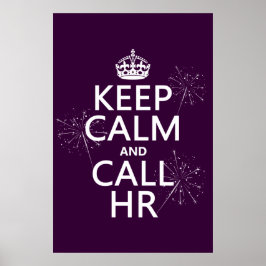 Calm behalten und HR aufrufen (beliebig) Poster