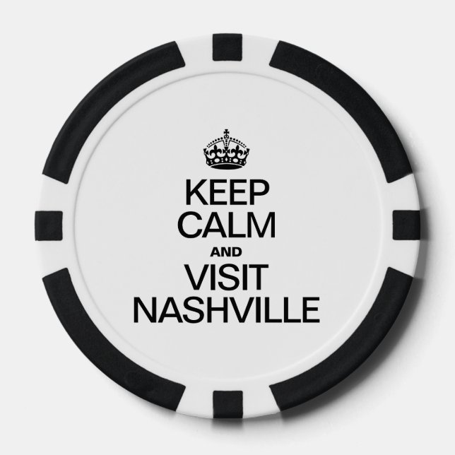 CALM behalten UND NASHVILLE BESUCHT Pokerchips (Vorderseite)