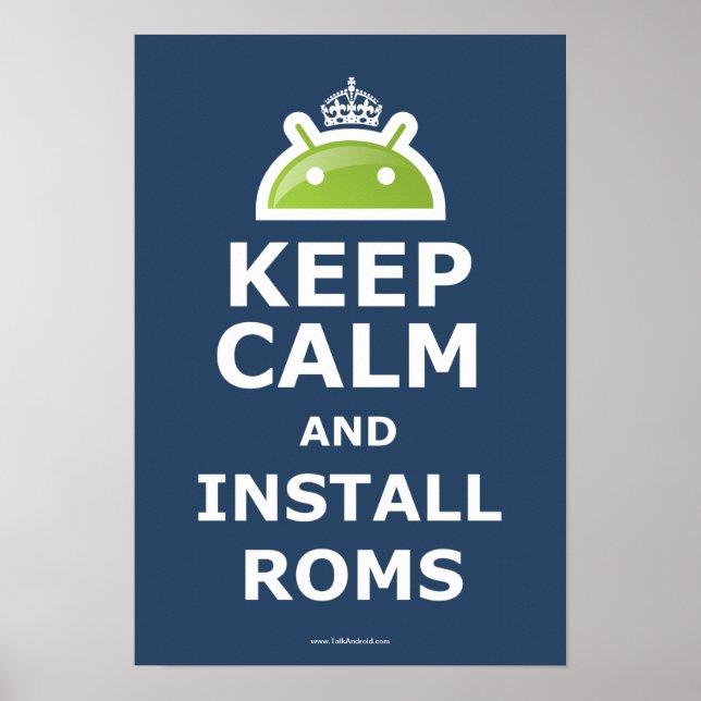 Calm behalten und ROMs-Poster installieren Poster (Vorne)