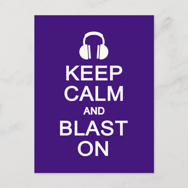 Calm & Blast auf Postkarte behalten, anpassen (Vorderseite)