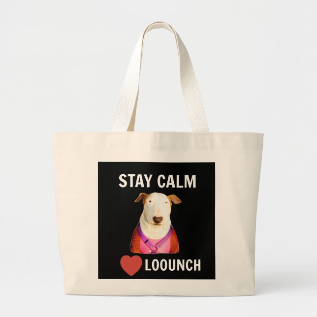 CALM bleibe - LIEBE LOUNCH, 2 Side Tote Bag Jumbo Stoffbeutel (Vorne)