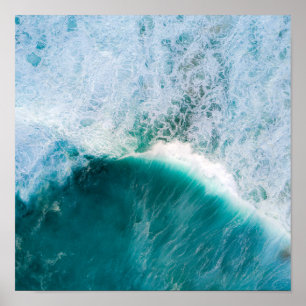 Calm Blue Waves Ozeanfotografie Poster