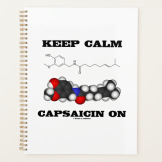 Calm Capsaicin auf dem Spaß für chemische Struktur Planer