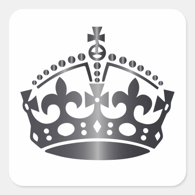 Calm Carbon Crown behalten - Hintergrund ändern Quadratischer Aufkleber (Vorderseite)
