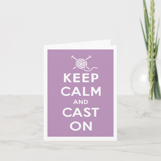 Calm & Cast auf Notecard behalten Karte (Vorderseite)
