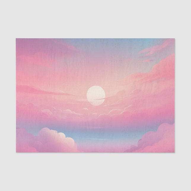 Calm Clouds Sky Seidenpapier (Vorderseite)
