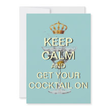  Calm Cocktail Party Custom Invitation (blau)