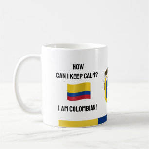 Calm Colombia & Funny Text behalten, kolumbianisch Kaffeetasse