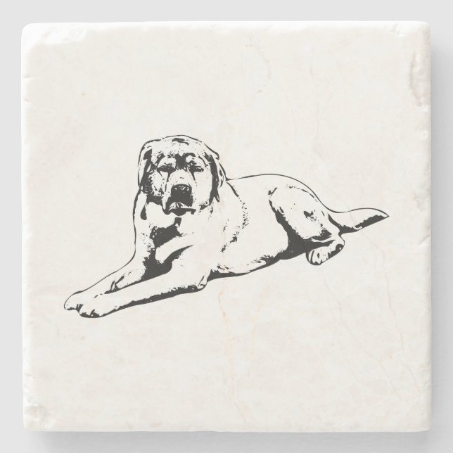 Calm Companion Etched Steinuntersetzer (Vorderseite)