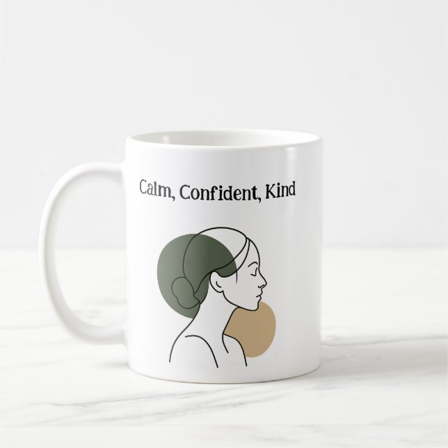 Calm Confidence – Boho Style Mug Kaffeetasse (Links)