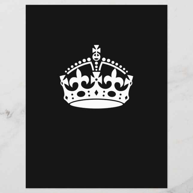 Calm Crown auf Black behalten Flyer (Vorne)