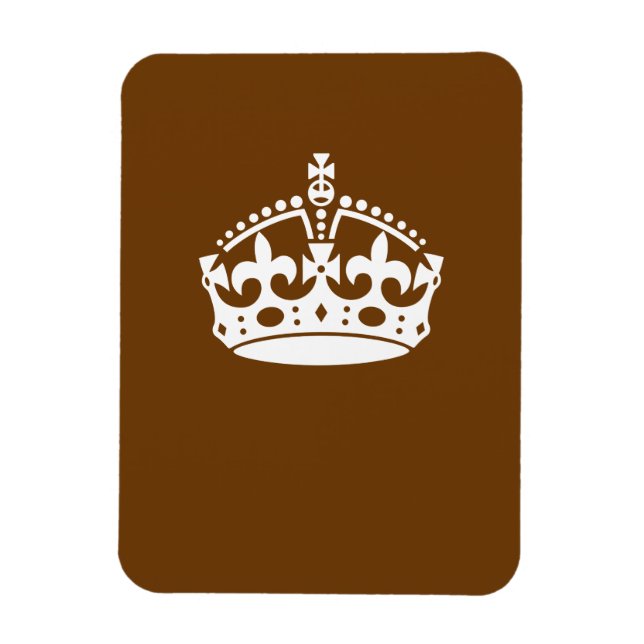 Calm Crown auf Brown behalten Magnet (Vertikal)