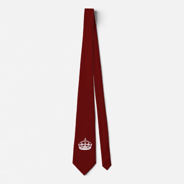 Calm Crown auf Burgund Red behalten Krawatte (Vorderseite)