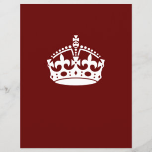 Calm Crown auf Burgund Red Decor behalten Flyer