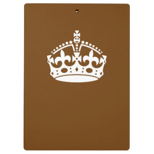 Calm Crown auf Schokoladenbraun behalten Klemmbrett