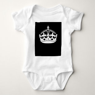 Calm Crown auf Solid Black behalten Baby Strampler