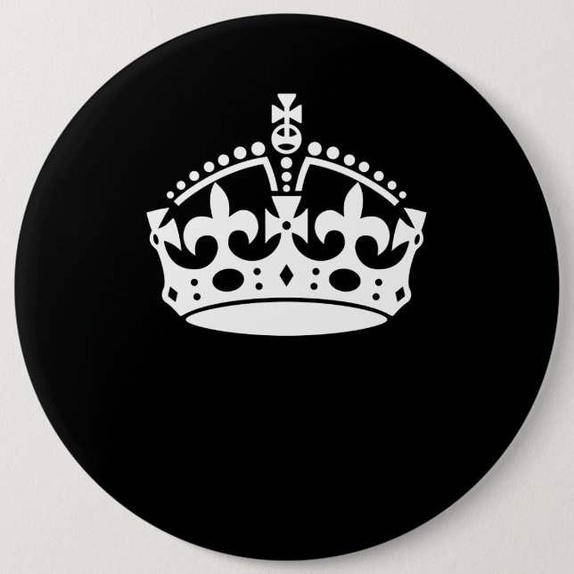 Calm Crown auf Solid Black behalten Button (Vorderseite)