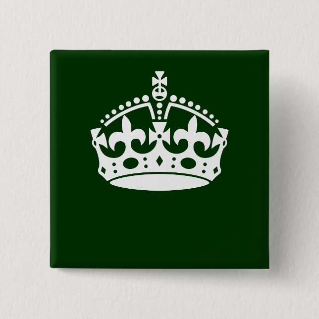 CALM CROWN behalten auf Forest Green anpassen Button (Vorderseite)