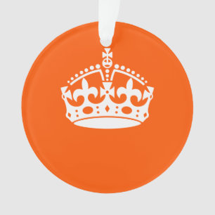 CALM CROWN behalten auf Orange Anpassen Ornament