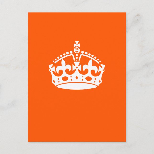 CALM CROWN behalten auf Orange Anpassen Postkarte (Vorderseite)