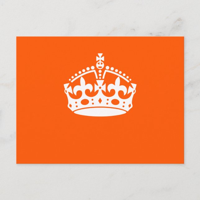 CALM CROWN behalten auf Orange Anpassen Postkarte (Vorderseite)