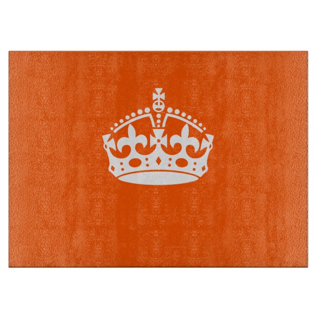 CALM CROWN behalten auf Orange Anpassen Schneidebrett (Vorderseite)
