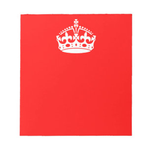 CALM CROWN behalten auf roter Dekoration Notizblock