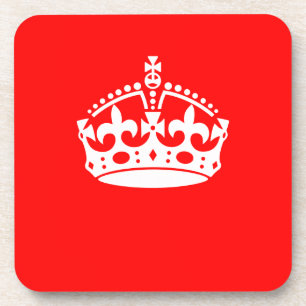 CALM CROWN behalten auf roter Dekoration Untersetzer