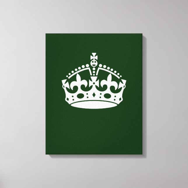 CALM CROWN behalten, wenn dies auf Green Customizi Leinwanddruck (Vorderseite)