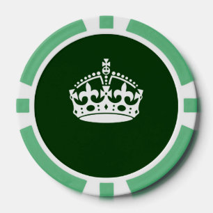 CALM CROWN behalten, wenn dies auf Green Customizi Pokerchips