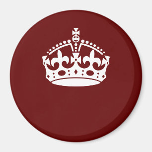 Calm Crown Burgundy Red Accent behalten Magnet