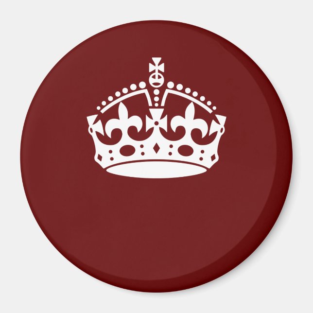 Calm Crown Burgundy Red Accent behalten Magnet (Vorne)