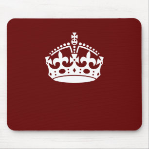 Calm Crown Burgundy Red Accent behalten Mousepad