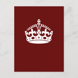 Calm Crown Burgundy Red Accent behalten Postkarte
