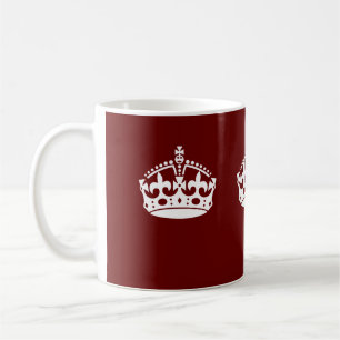 Calm Crown Burgundy Red Accent behalten Tasse