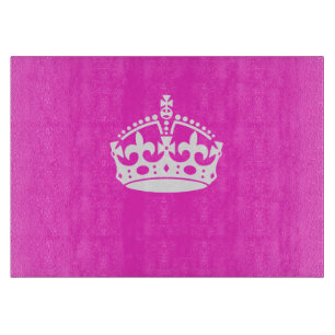CALM CROWN Royal Icon auf Pink behalten Anpassen Schneidebrett