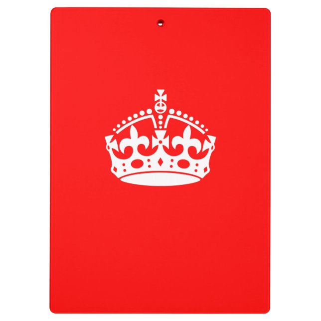 CALM CROWN Symbol auf Feuer rot behalten Anpassen Klemmbrett (Rückseite)