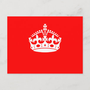 CALM CROWN Symbol auf Feuer rot behalten Anpassen Postkarte
