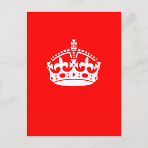 CALM CROWN Symbol auf Feuer rot behalten Anpassen Postkarte