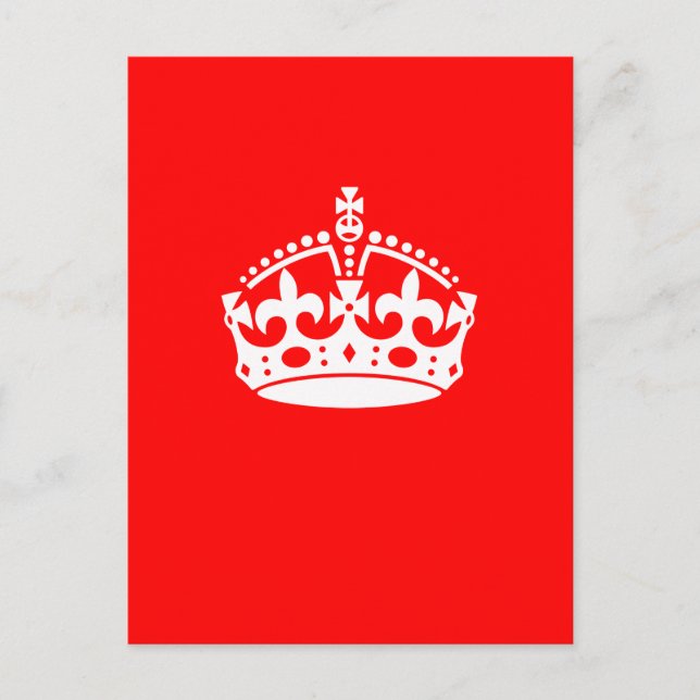 CALM CROWN Symbol auf Feuer rot behalten Anpassen Postkarte (Vorderseite)